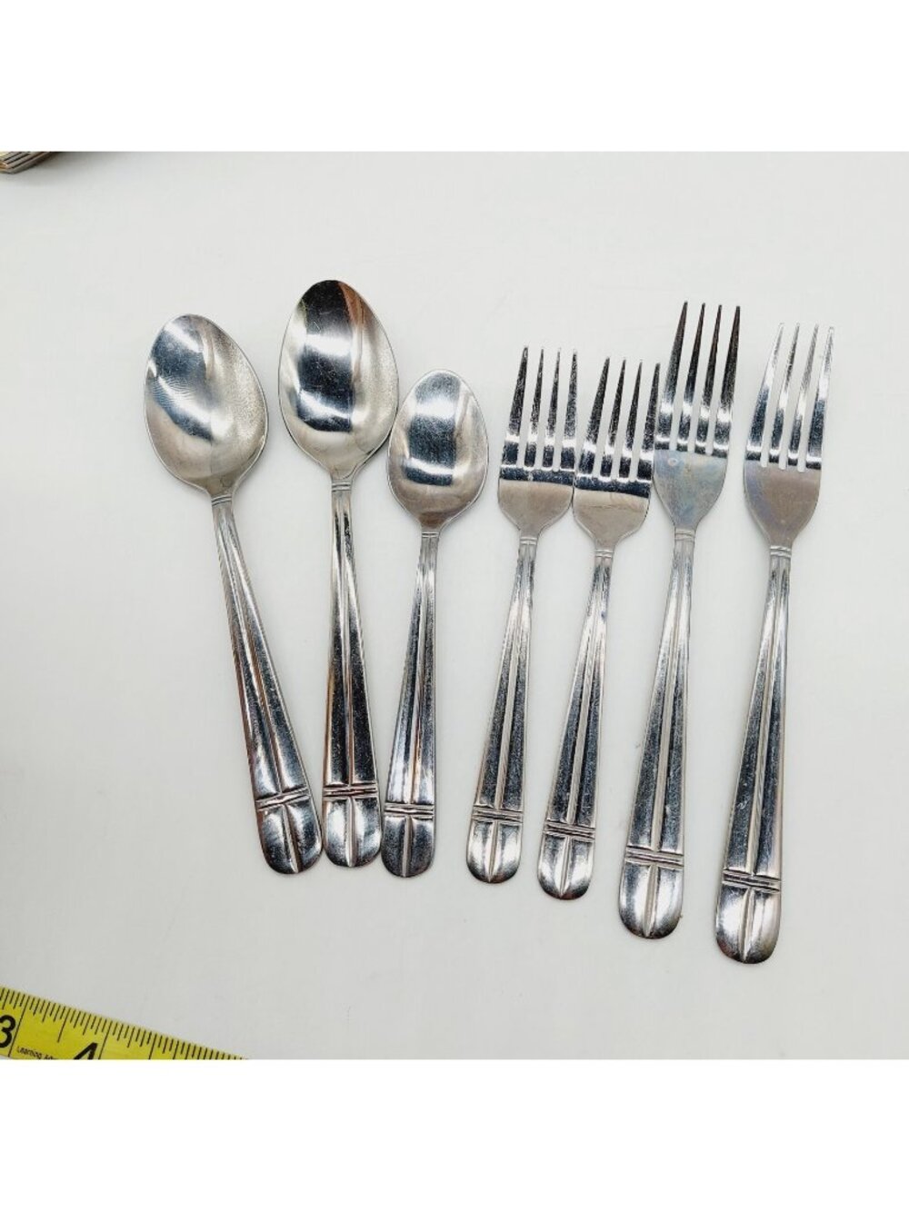 Farberware Brooke Stainless Forks & Spoons Silverware Flatware Lot Of 7 READ